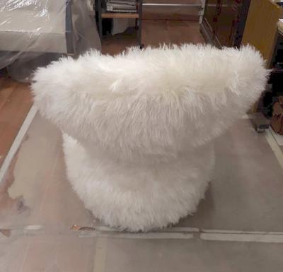 Annie Hieronimus Annie Hieronimus for Cinna Pair of Chair Covered in Mohair Faux Fur