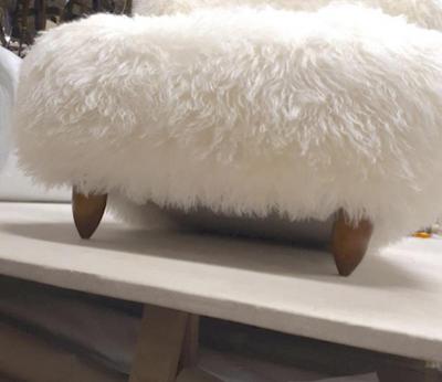 Annie Hieronimus Annie Hieronimus for Cinna Pair of Chair Covered in Mohair Faux Fur