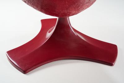 Antero Poppius Red Fibreglass Amicus Armchair by Antero Poppius Finland 1970s