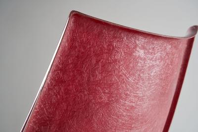 Antero Poppius Red Fibreglass Amicus Armchair by Antero Poppius Finland 1970s