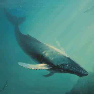 Anthony Casay Anthony Casay Signed Marine Life Painting 1989