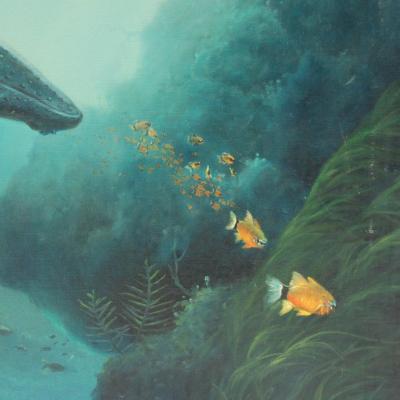 Anthony Casay Anthony Casay Signed Marine Life Painting 1989
