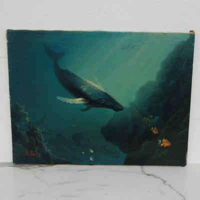 Anthony Casay Anthony Casay Signed Marine Life Painting 1989