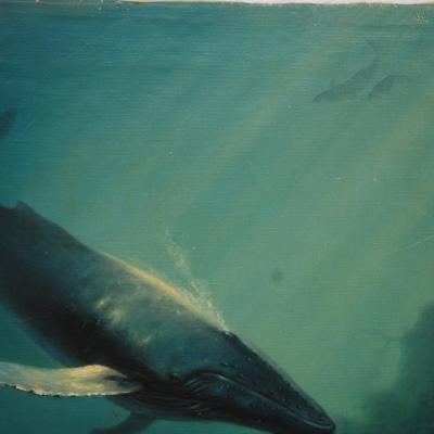 Anthony Casay Anthony Casay Signed Marine Life Painting 1989