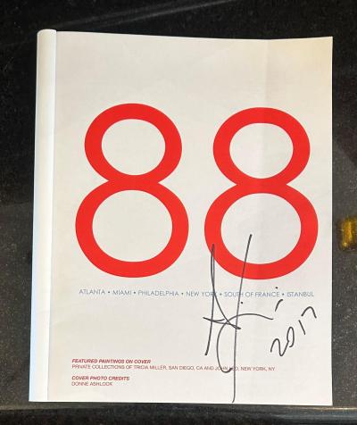 Anthony Liggins Abstract Acrylic Painting and Signed Book Who Loves You Baby 