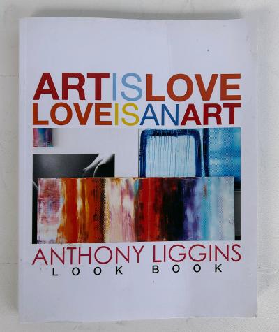 Anthony Liggins Abstract Acrylic Painting and Signed Book Who Loves You Baby 