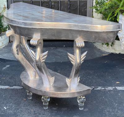 Anthony R J Powell Art Deco Style Anthony R J Powell Silver Giltwood Console