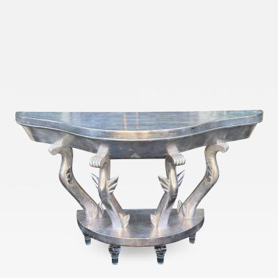 Anthony R J Powell Art Deco Style Anthony R J Powell Silver Giltwood Console