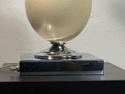 Anthony Redmile MODERNIST CHROME OSTRICH EGG LAMP