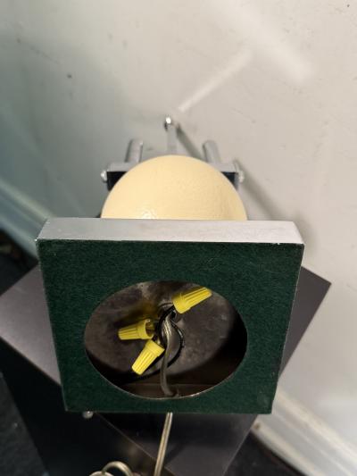 Anthony Redmile MODERNIST CHROME OSTRICH EGG LAMP