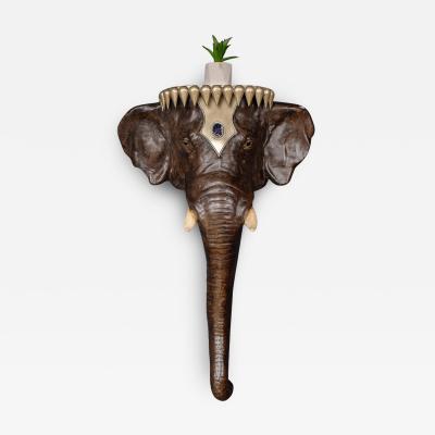 Anthony Redmile Unusual Elephants Head Console Table By Anthony Redmile London c 1980