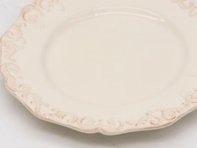 Anthropologie Stoneware Oval Dinner Plates Set of 12 Portugal Circa 2007