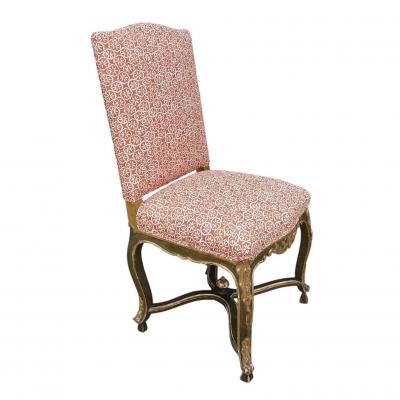 Antique 18 C Louis XIV Style Giltwood Side Chair 1 of 2
