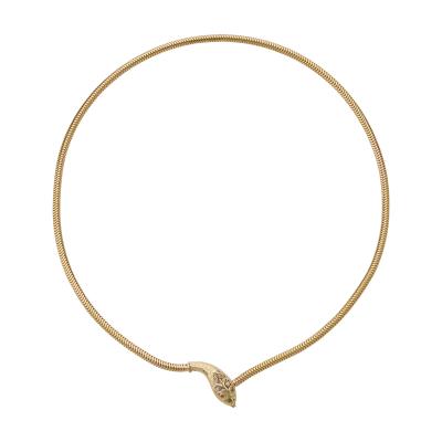 Antique 18K Gold Snake Necklace