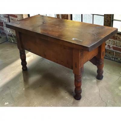 Antique 18c British Colonial Rustic Side Table