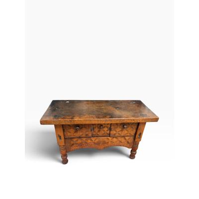 Antique 18c British Colonial Rustic Side Table