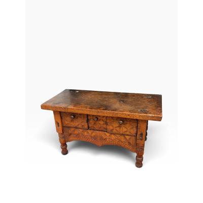 Antique 18c British Colonial Rustic Side Table
