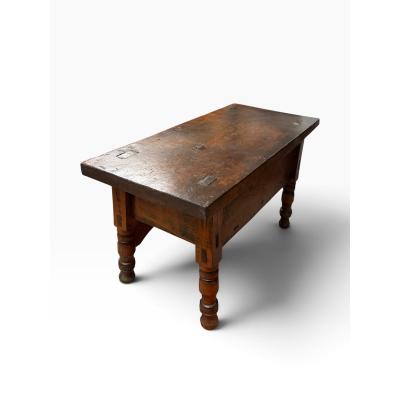 Antique 18c British Colonial Rustic Side Table