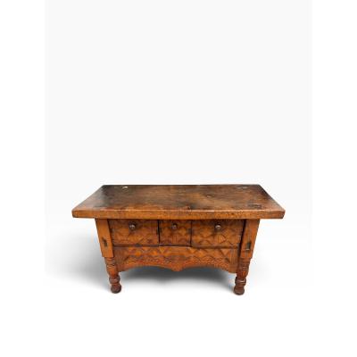 Antique 18c British Colonial Rustic Side Table