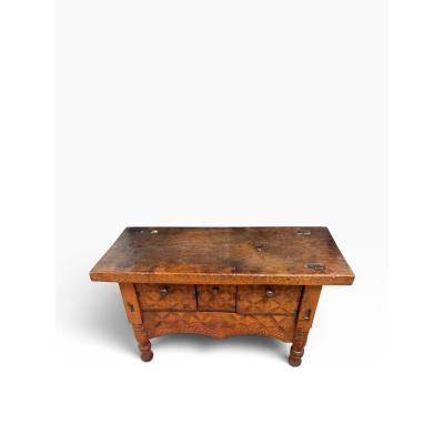 Antique 18c British Colonial Rustic Side Table