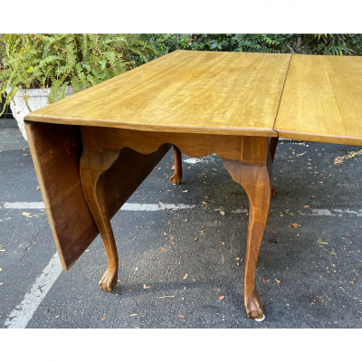 Antique 18th C English Bleached Mahogany Drop Leaf Dining Table
