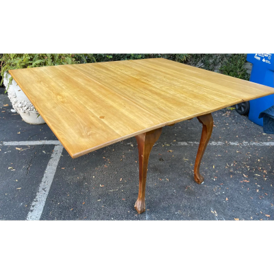 Antique 18th C English Bleached Mahogany Drop Leaf Dining Table