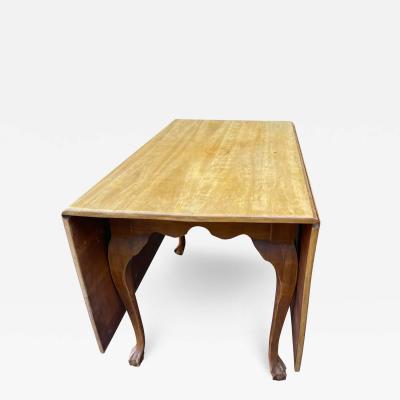 Antique 18th C English Bleached Mahogany Drop Leaf Dining Table