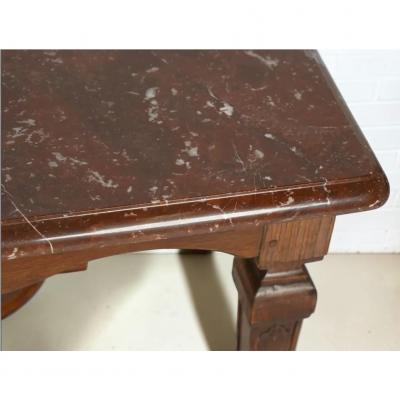 Antique 18th C French Country Marble Top Table