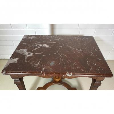 Antique 18th C French Country Marble Top Table