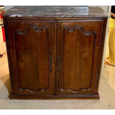 Antique 18th C French Provincial Marble Top Wardrobe Cupboard