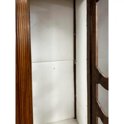 Antique 18th C French Provincial Showcase Cabinet Armoire