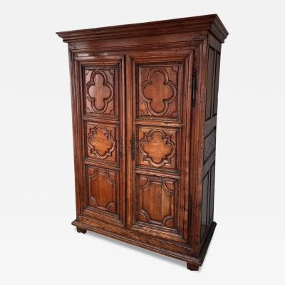 Antique 18th C Italian Linen Press Armoire Wardrobe Cabinet