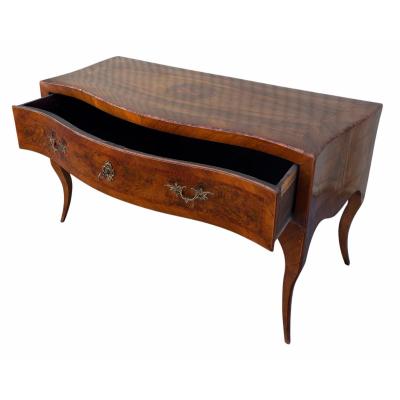 Antique 18th C Lombardy Italian Inlaid Low Chest or Sideboard