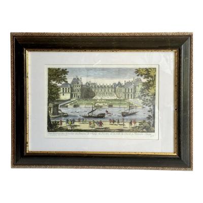 Antique 18th C N De Poilly Hand Colored Print