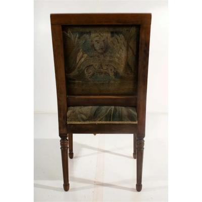 Antique 18th C Side Chairs W Tapestry Textile