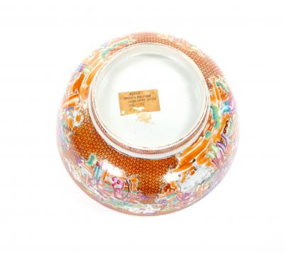 Antique 18th Century Chinese Export Porcelain Famille Rose Punch Bowl