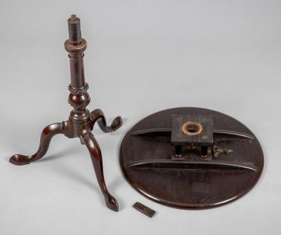 Antique 18th Century George III Mahogany Tilt Top Pedestal Birdcage Tea Table