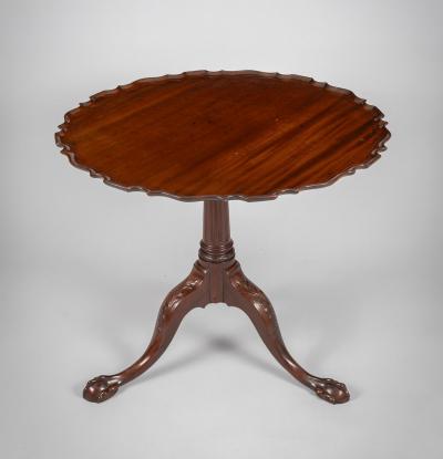 Antique 18th Century Tilt Top Pie Crust Pedestal Table