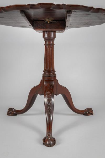 Antique 18th Century Tilt Top Pie Crust Pedestal Table
