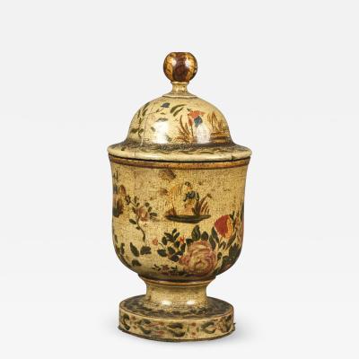 Antique 18th Century Venetian Lacquer Povera Container