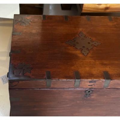 Antique 19c Chinese Travel Trunk W Compartments