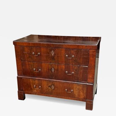Antique 19c Louis Philippe Mahogany Chest of Drawers Commode