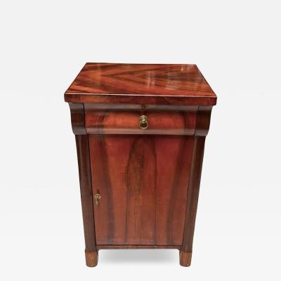 Antique 19c Mahogany Paris Apartment Nightstand Side Table Cabinet