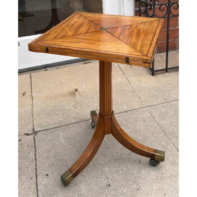 Antique 19th C Georgian Handkerchief Games Table