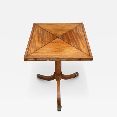 Antique 19th C Georgian Handkerchief Games Table