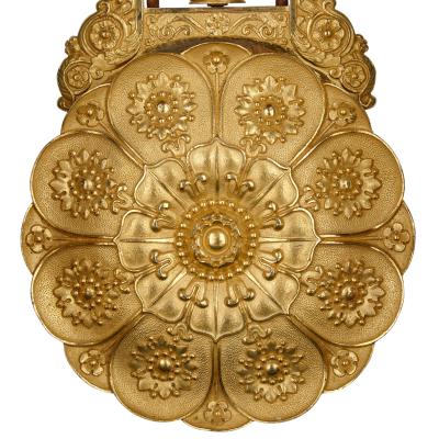 Antique 19th Century Bourbon Restauration Malachite and Gilt Bronze Mantel Clock