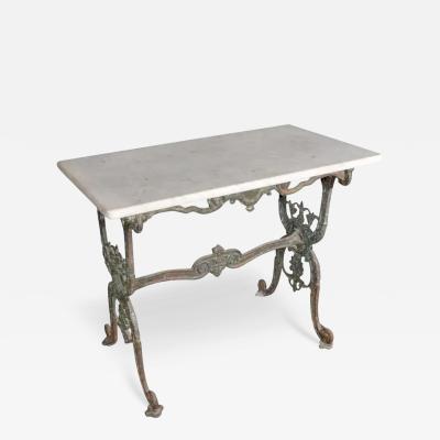 Antique 19th Century French Iron and Marble Patisserie Table