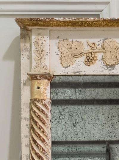 Antique 19th Century French Mirror with Original Paint and Glass