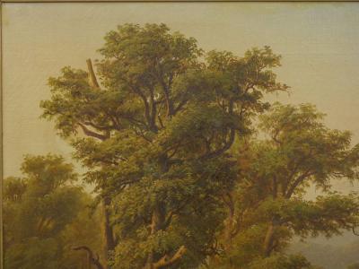 Antique 19th Century Hudson River Valley Oil Landscape Painting