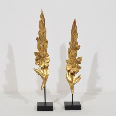 Antique 19th Century Italian Carved wood Baroque Style Ornaments Circa 1850